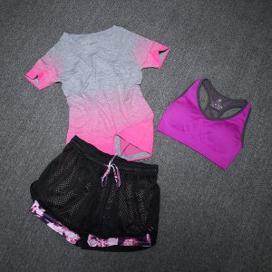 3-teiliges Yoga-Set für Damen – Shirt, BH & Hose