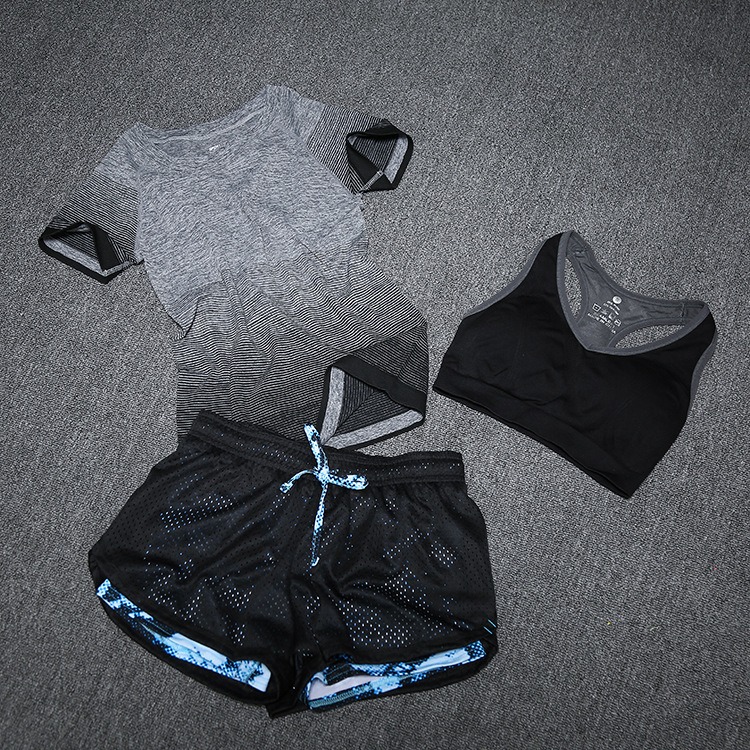 3-teiliges Yoga-Set für Damen – Shirt, BH & Hose – Bild 6