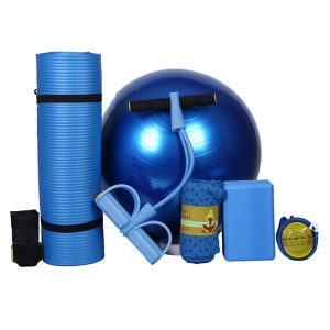 Yogamatten-Set 5-teilig – Yogamatte, Gymnastikball, Blöcke & Zubehör