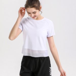 Yoga-Top mit kurzen Ärmeln für Damen
