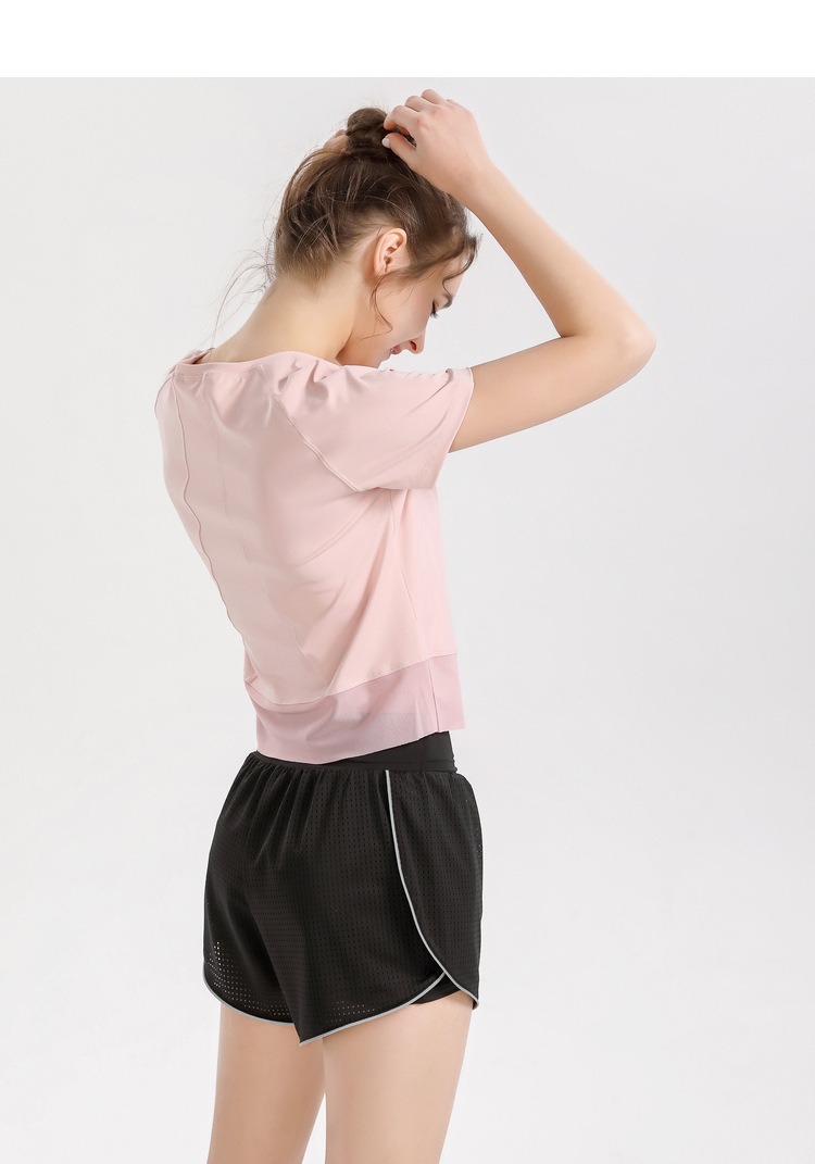 Yoga-Top mit kurzen Ärmeln für Damen – Bild 5