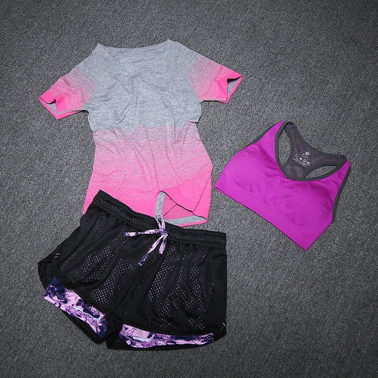 3-teiliges Yoga-Set für Damen – Shirt, BH & Hose – Bild 5