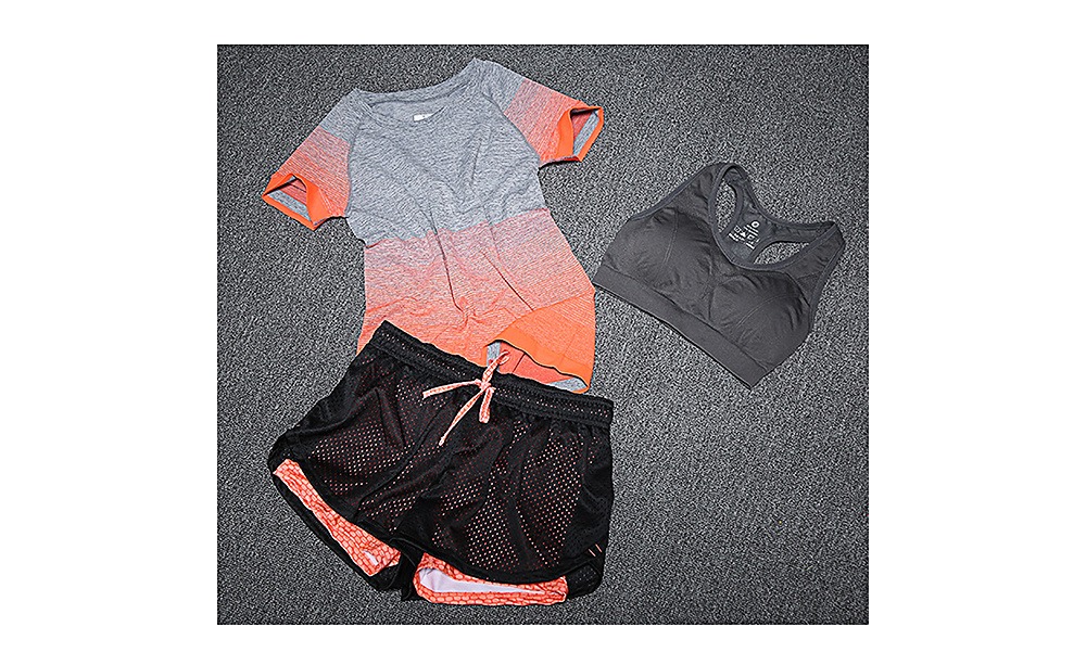 3-teiliges Yoga-Set für Damen – Shirt, BH & Hose – Bild 4