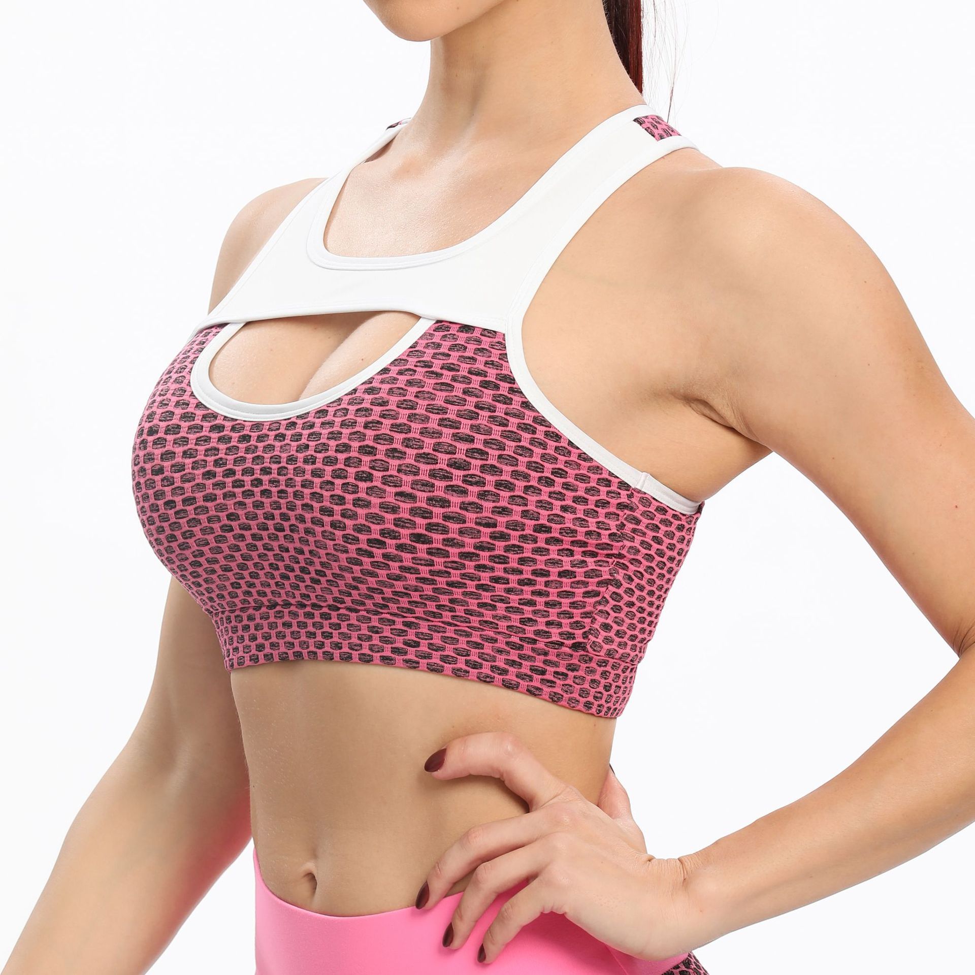 Yoga-Tanktop für Damen mit Honeycomb-Struktur – ärmellos – Bild 5