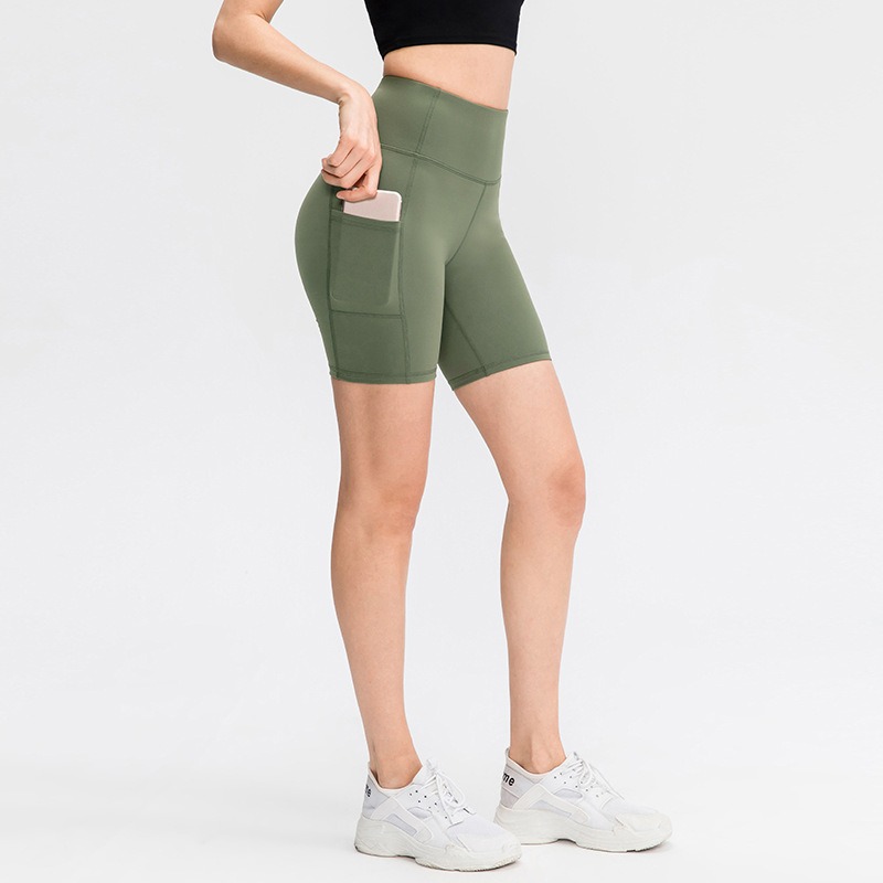 Yoga-Shorts für Damen mit Taschen – figurbetont