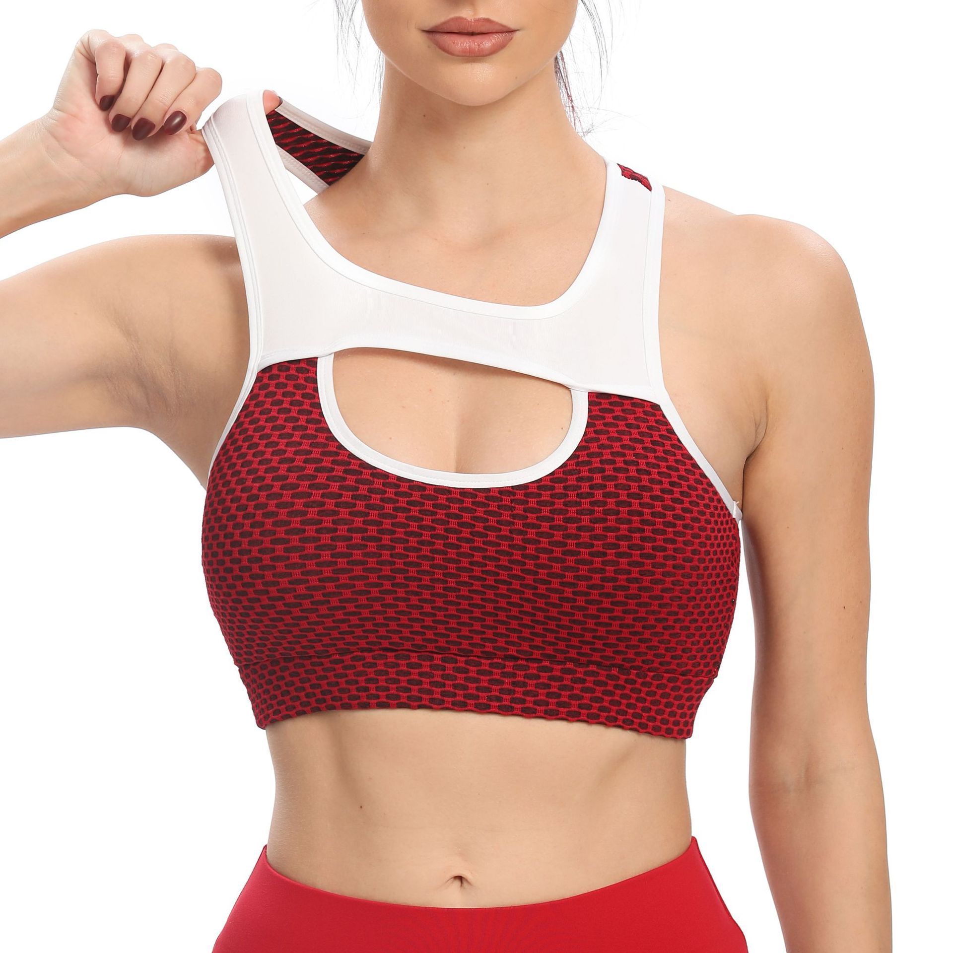 Yoga-Tanktop für Damen mit Honeycomb-Struktur – ärmellos – Bild 9