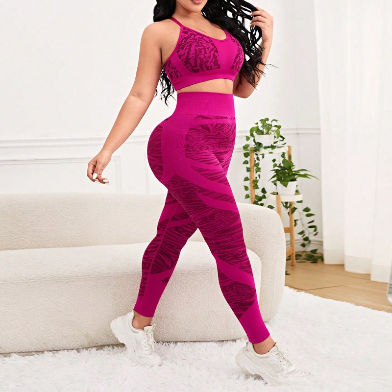 Nahtloses Yoga-Set für Damen – BH & Leggings – Bild 3