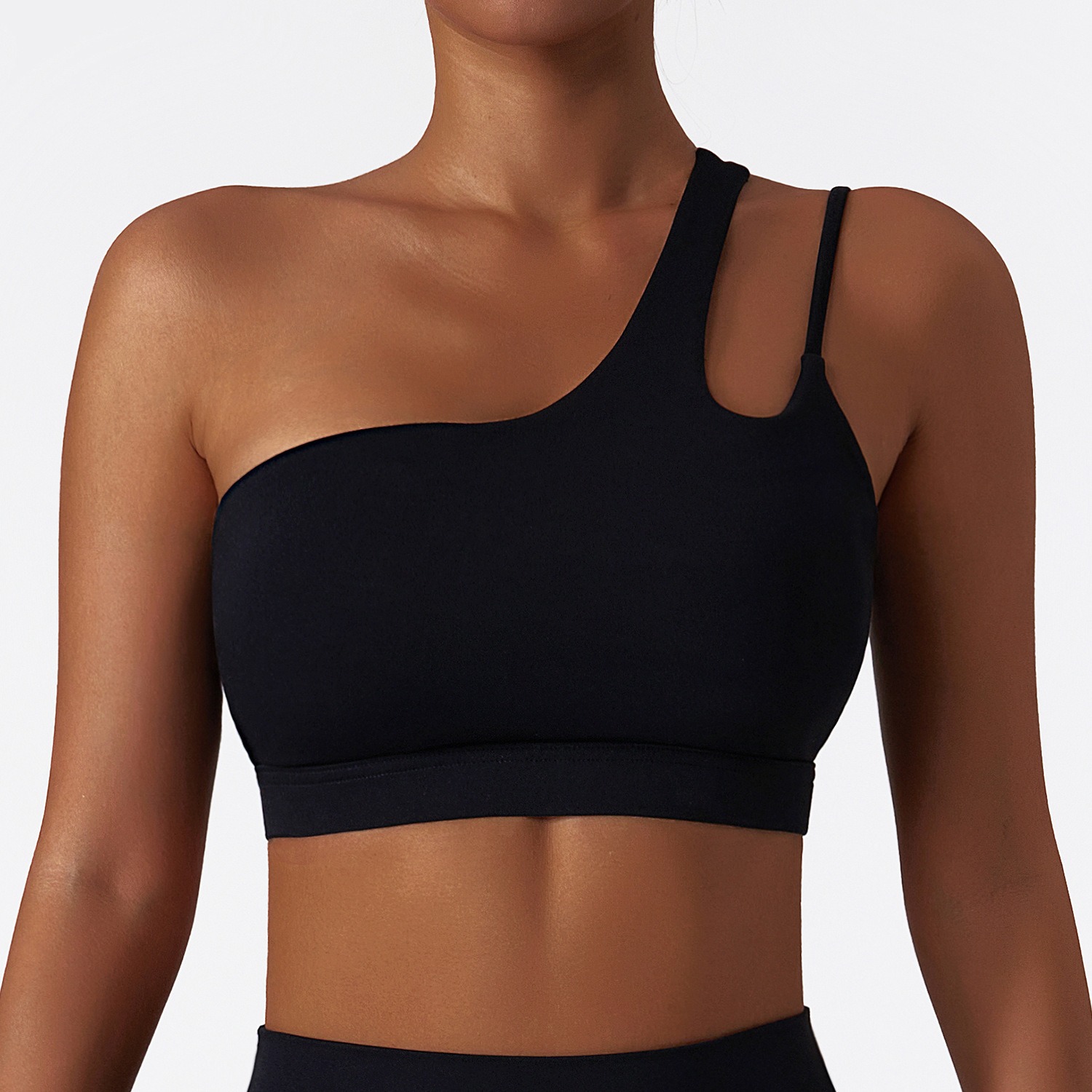 One-Shoulder Sport-BH Damen – asymmetrischer Träger, stützend – Bild 7