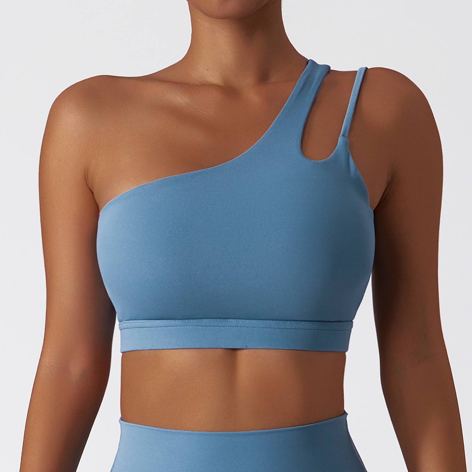 One-Shoulder Sport-BH Damen – asymmetrischer Träger, stützend – Bild 4