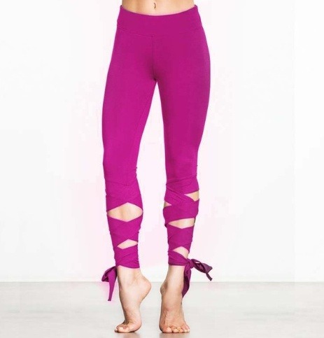 Yoga-Leggings Damen Bandage – Leggings mit Schnürung im Ballett-Stil – Bild 6