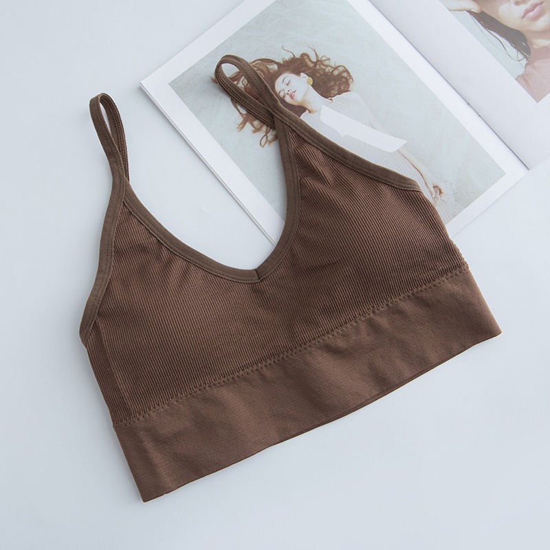 Sport-BH Damen U-Rücken – Bügelloser Yoga-BH mit Pads – Bild 5