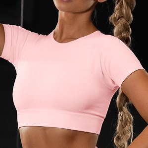Nahtloses Yoga-Set für Damen – Kurzarm-Top & Leggings – Bild 9