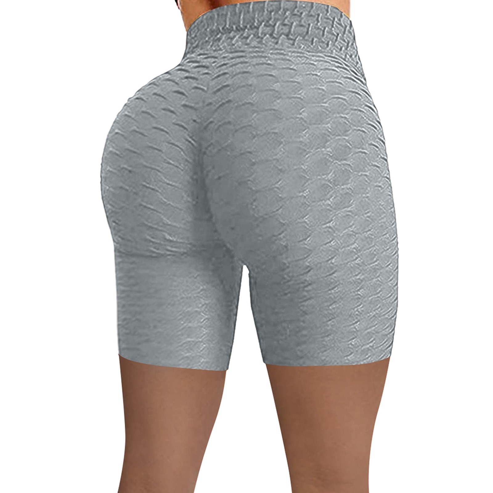 Sport-Shorts Damen High Waist - Yoga-Shorts mit Jacquard-Bubble-Struktur – Bild 5