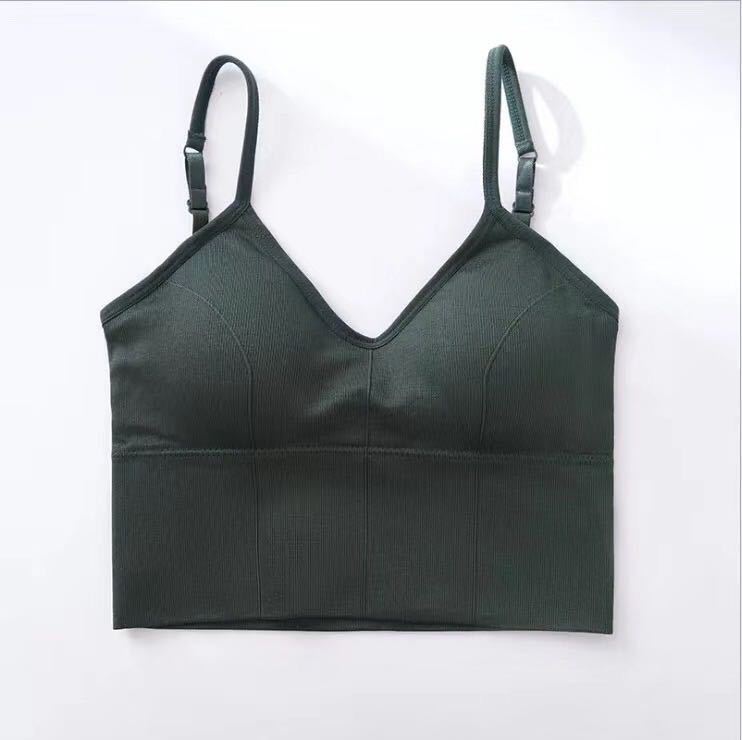 Push-up Sport-BH Damen – Baumwoll-Sport-BH mit Pads, einfarbig – Bild 3