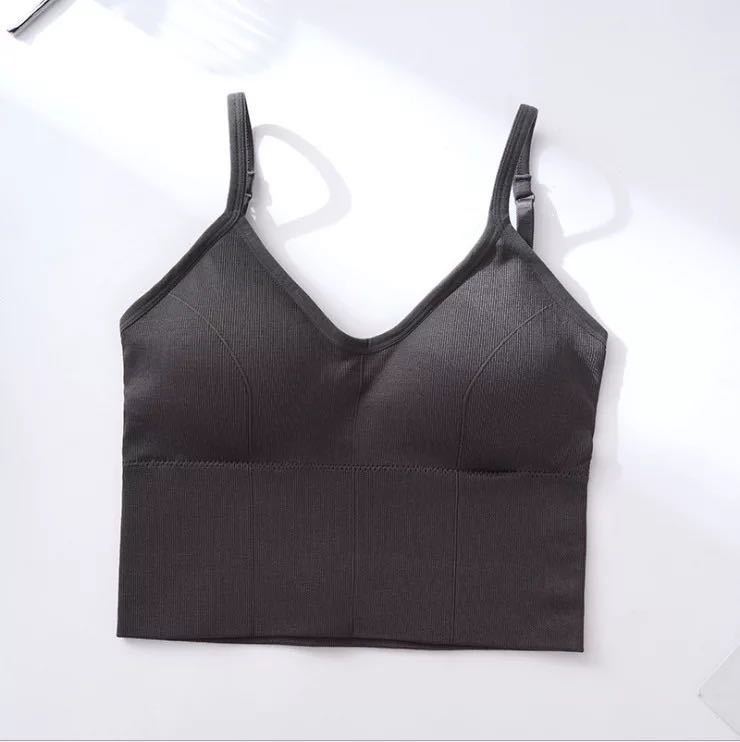 Push-up Sport-BH Damen – Baumwoll-Sport-BH mit Pads, einfarbig – Bild 6