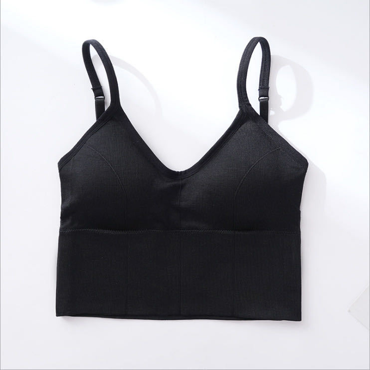 Push-up Sport-BH Damen – Baumwoll-Sport-BH mit Pads, einfarbig – Bild 5