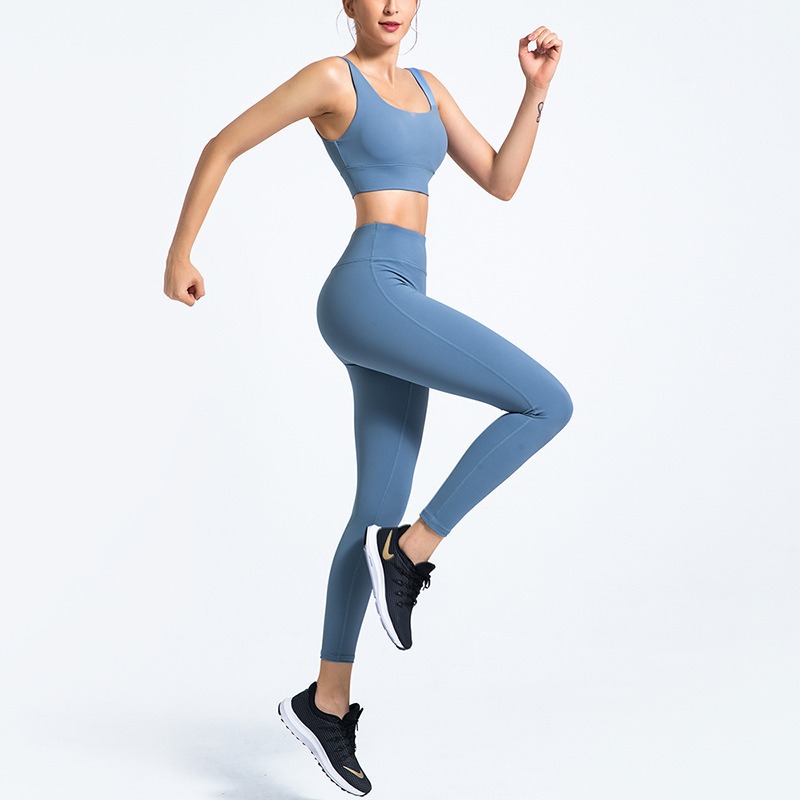 Schnelltrocknendes Yoga-Set Damen – Sport-BH & Leggings, elastisch – Bild 5