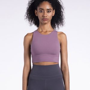 Sport-BH Damen mit Stehkragen – High-Neck Yoga-BH mit schönem Rücken