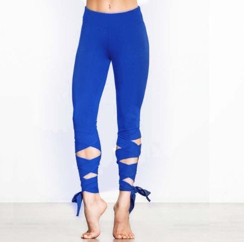 Yoga-Leggings Damen Bandage – Leggings mit Schnürung im Ballett-Stil – Bild 7