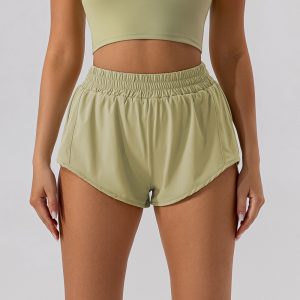 Yoga-Shorts Damen locker – High-Waist Shorts, weit geschnitten