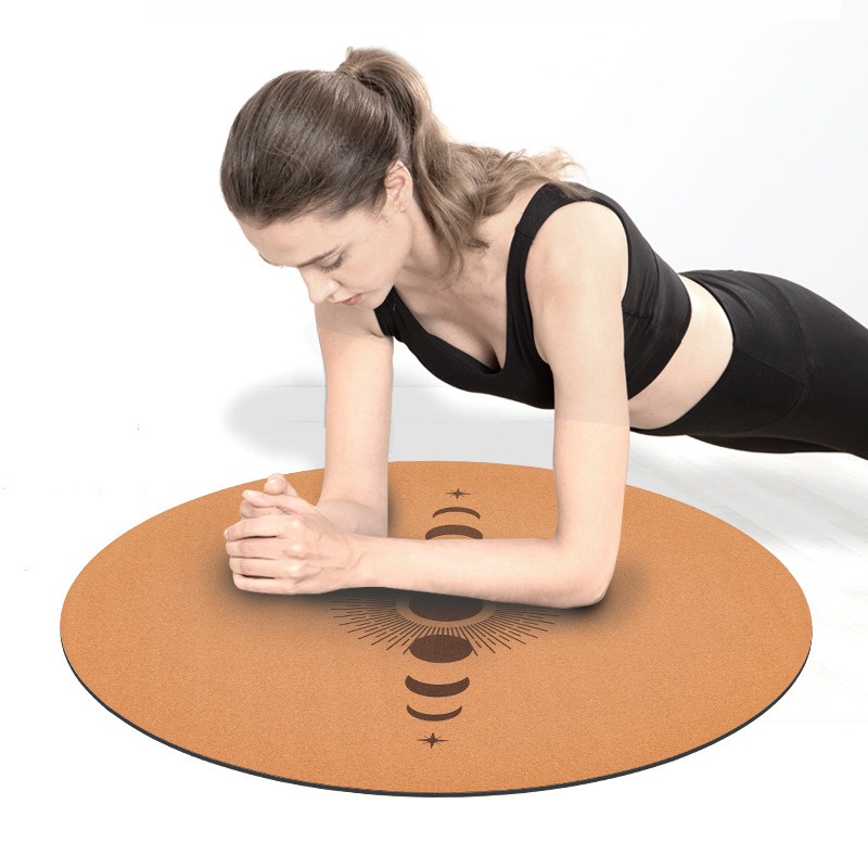 Meditationsmatte rund aus Kork & Naturkautschuk – 68 cm, 5 mm stark – Bild 6