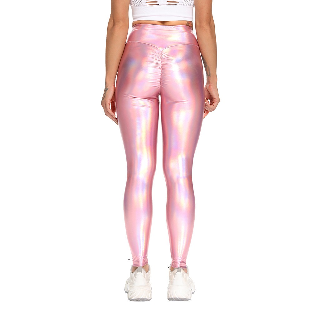 Yoga-Leggings für Damen in Lederoptik – High Waist, figurformend – Bild 4