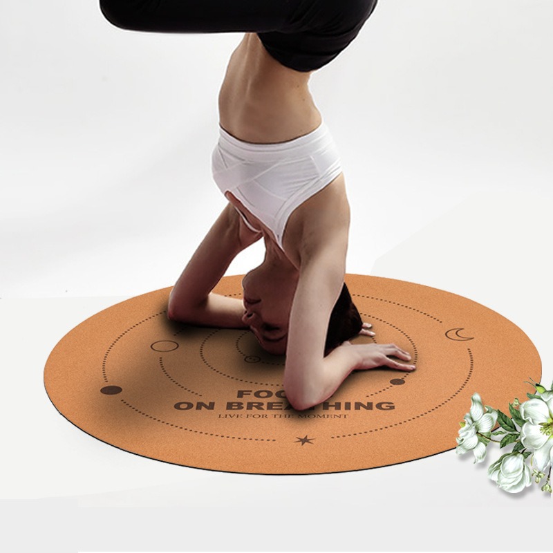 Meditationsmatte rund aus Kork & Naturkautschuk – 68 cm, 5 mm stark – Bild 7