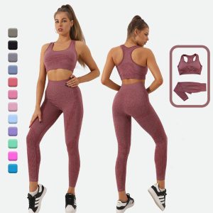 Yoga-Set für Damen 2-teilig – Crop-Top & Leggings