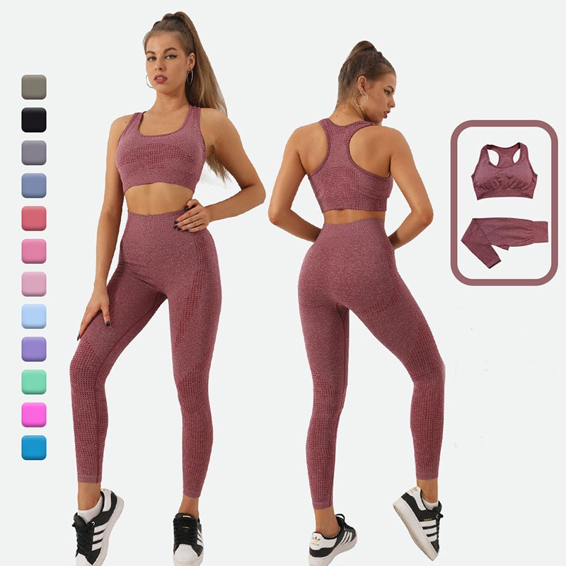Yoga-Set für Damen 2-teilig – Crop-Top & Leggings