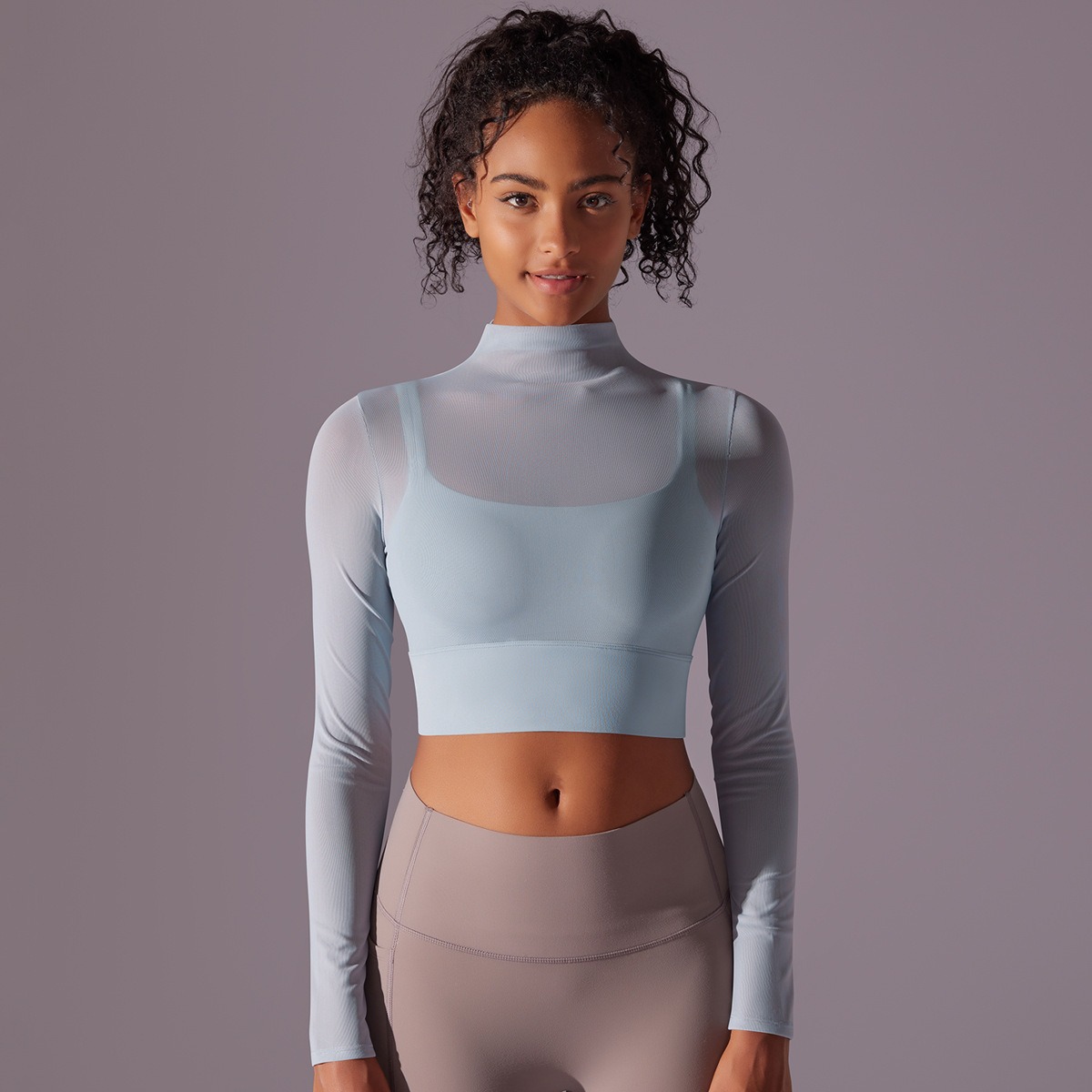 Sport-Top Damen langarm mit Mesh - schnell trocknendes Longsleeve – Bild 8