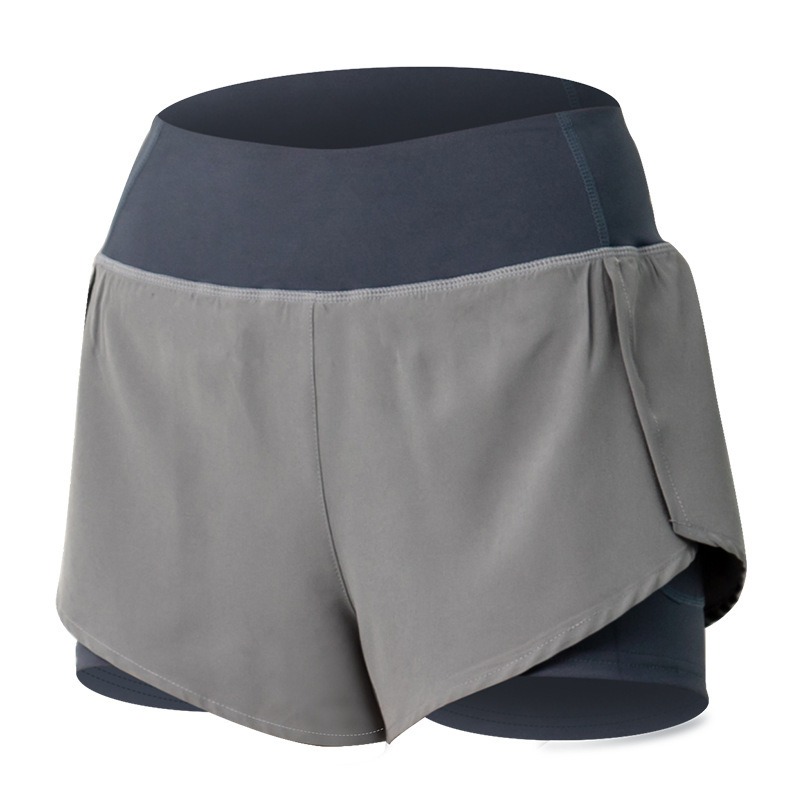 2-in-1 Sport-Shorts Damen mit Innenhose – Laufshorts aus Polyester – Bild 5