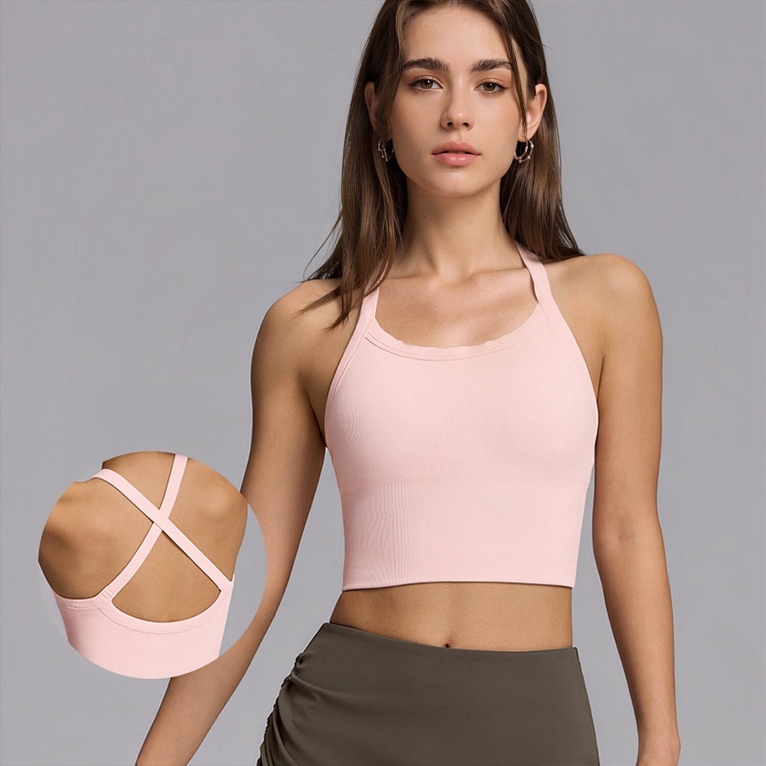 Tank Top Damen mit integriertem BH – Nahtloses Sport Tank Top – Bild 10