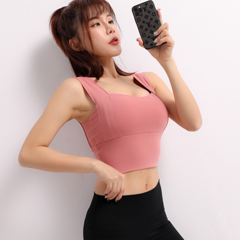 Push-up Sport-BH Damen – Yoga Crop Top mit Pads, bügellos – Bild 4