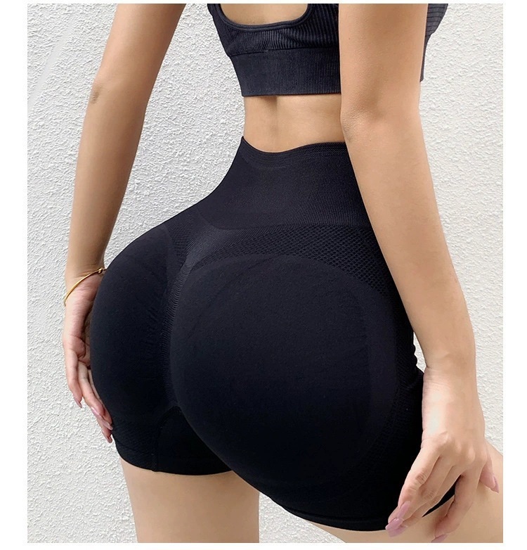 Yoga-Shorts für Damen – nahtlos mit Push-up-Effekt, High Waist – Bild 5
