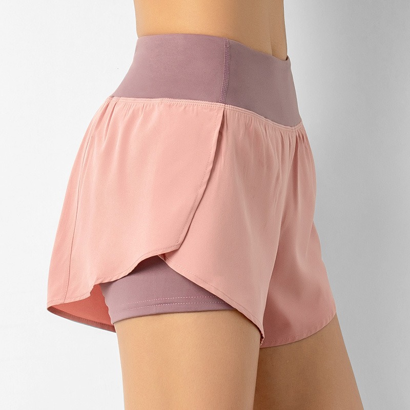 2-in-1 Sport-Shorts Damen mit Innenhose – Laufshorts aus Polyester – Bild 7