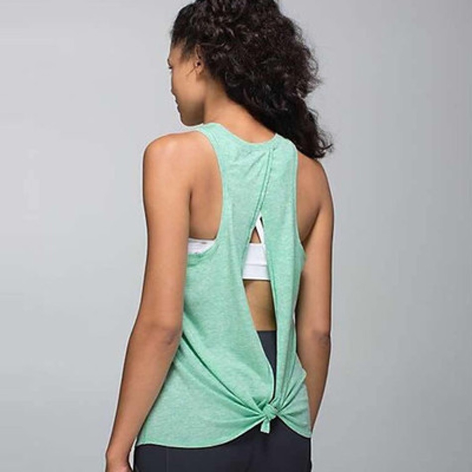 Rückenfreies Yoga-Tanktop Damen – Off-Shoulder, Racerback