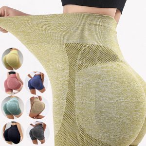 Yoga-Shorts für Damen – nahtlos mit Push-up-Effekt, High Waist