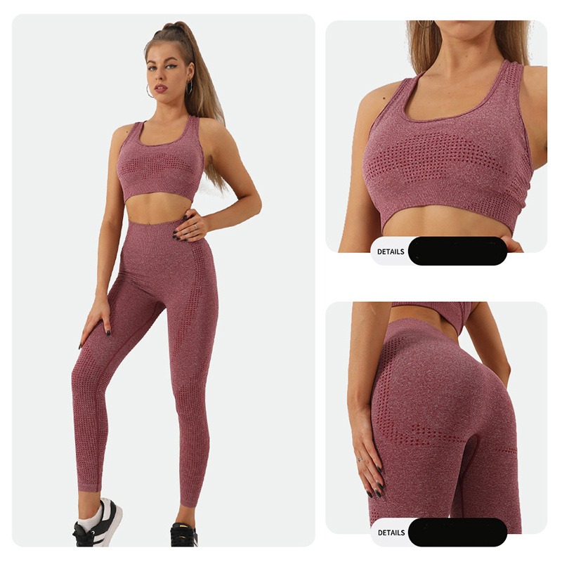 Yoga-Set für Damen 2-teilig – Crop-Top & Leggings – Bild 3
