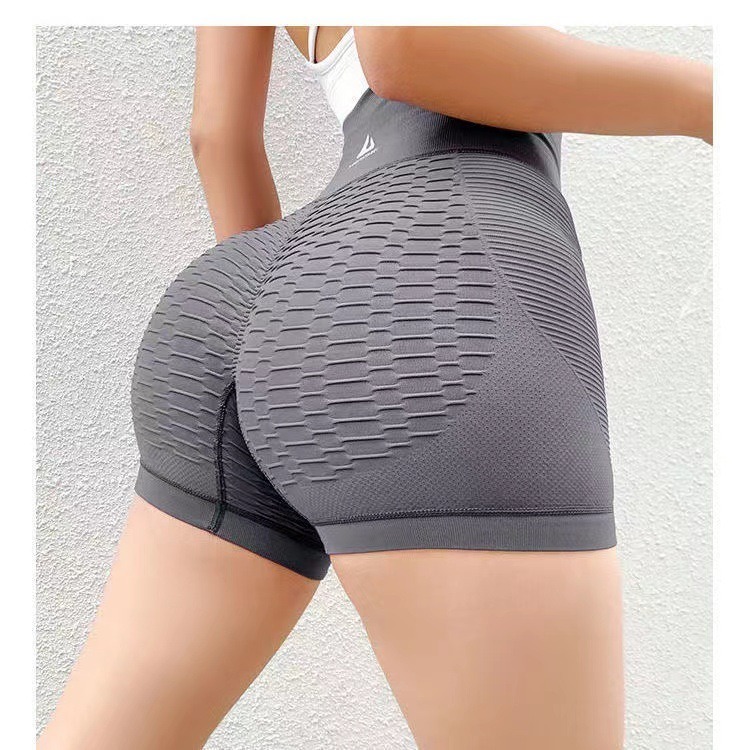 Sport-Shorts für Damen mit Grid-Muster – High Waist, elastisch – Bild 9