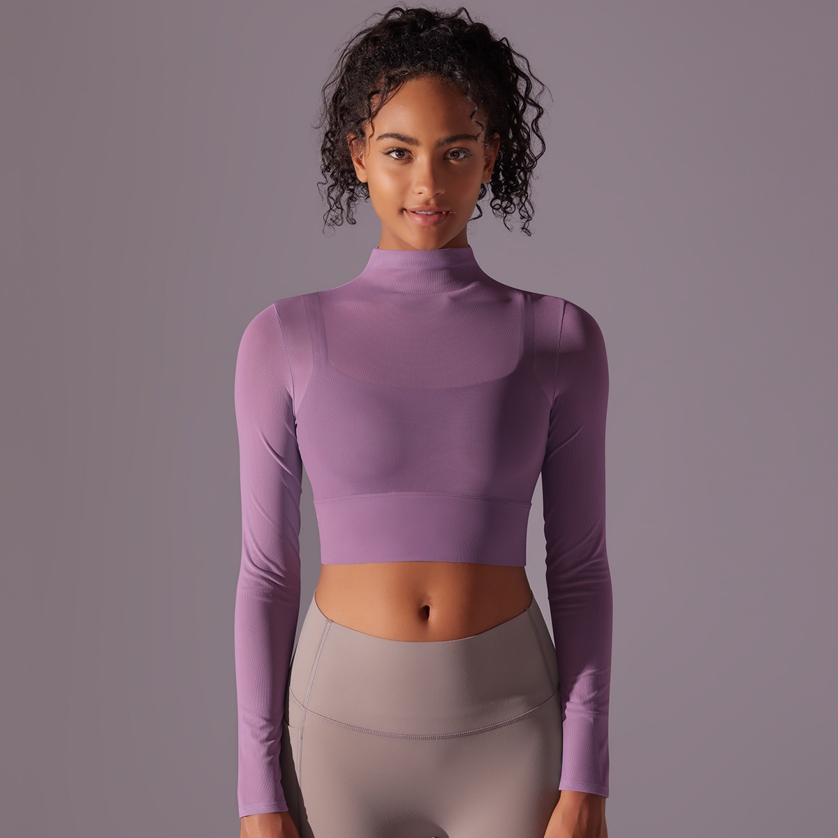 Sport-Top Damen langarm mit Mesh - schnell trocknendes Longsleeve – Bild 7
