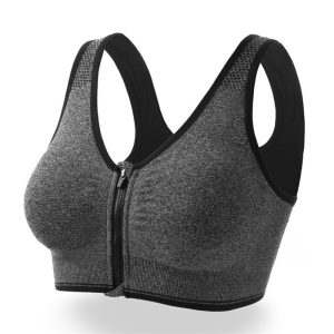 Sport-BH Damen Front-Reißverschluss – Stoßfester, atmungsaktiver Yoga-Sport-BH