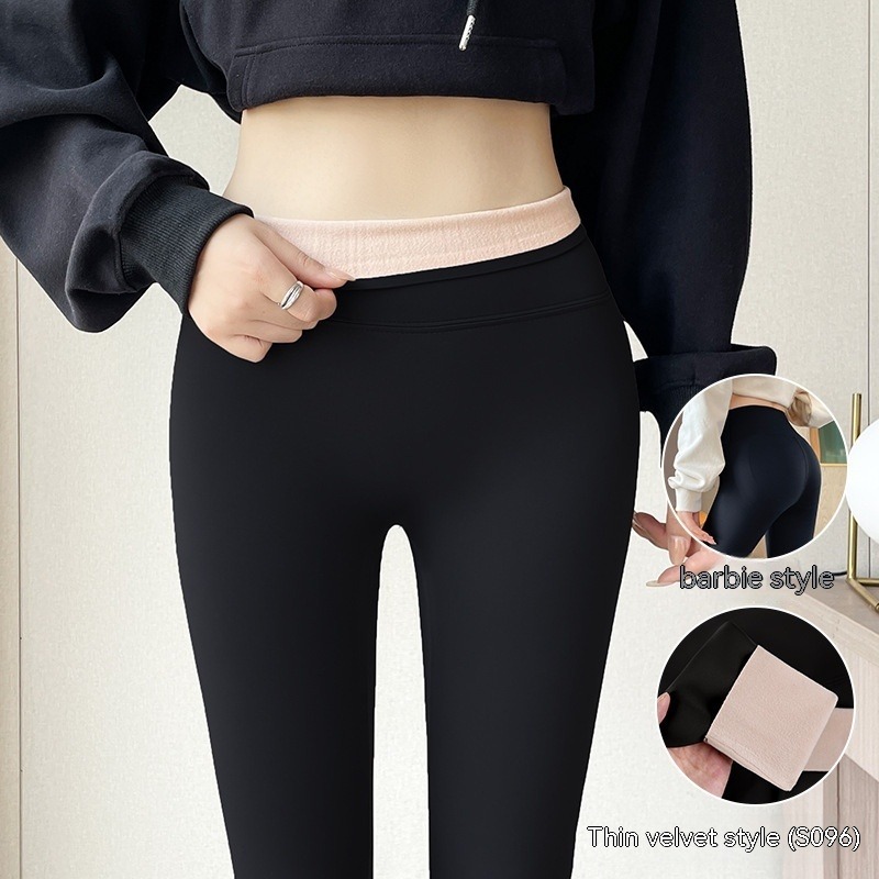 Thermo-Leggings Damen gefüttert – Fleece-Leggings High Waist mit Po-Lifting – Bild 2