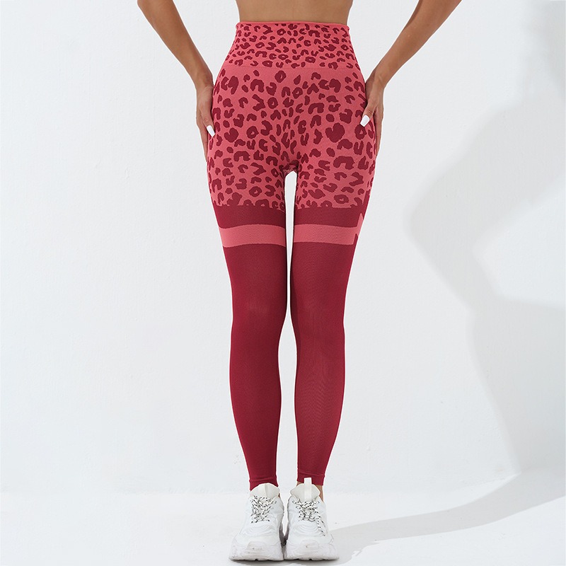 Leopard-Leggings für Damen – High Waist, nahtlos – Bild 4
