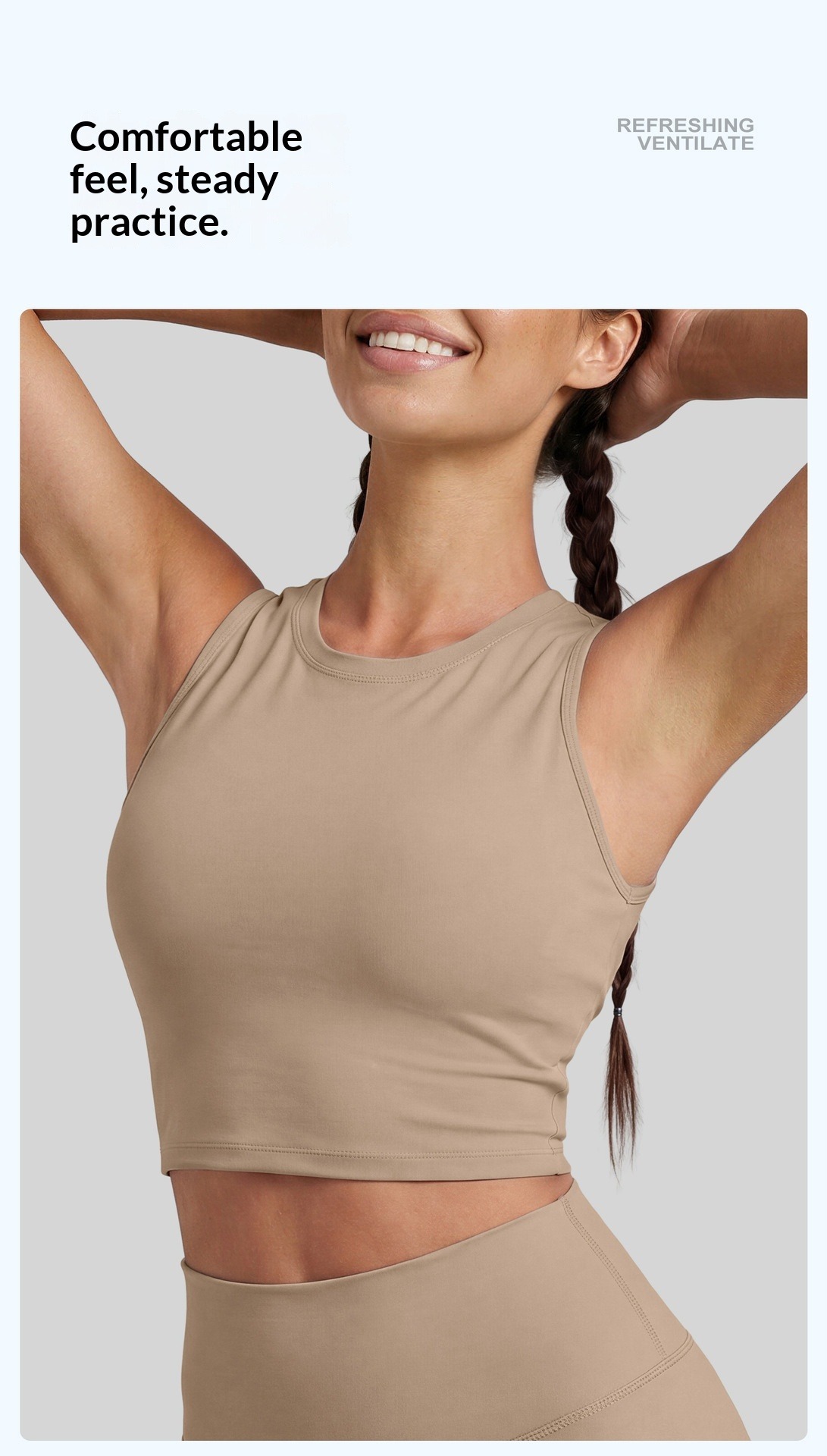 Sport-BH Damen mit Twist-Design – Tanktop-BH mit herausnehmbaren Pads – Bild 5