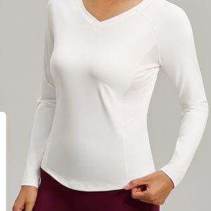 Yoga-Langarmshirt Damen mit Mesh-Einsätzen – atmungsaktiv, figurbetont