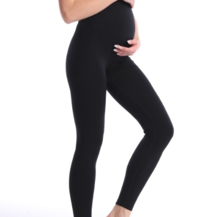 Umstands-Yoga-Leggings – nahtlos, High Waist, Cropped-Länge – Bild 4