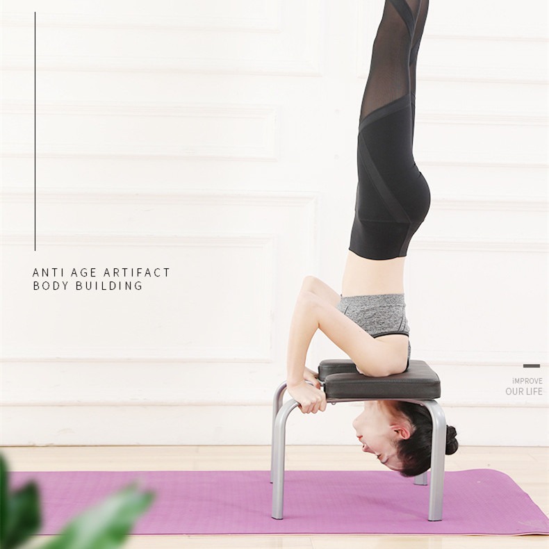 Yoga-Stuhl für Handstand-Training – Hilfsstuhl aus Stahl, 200 kg belastbar – Bild 4