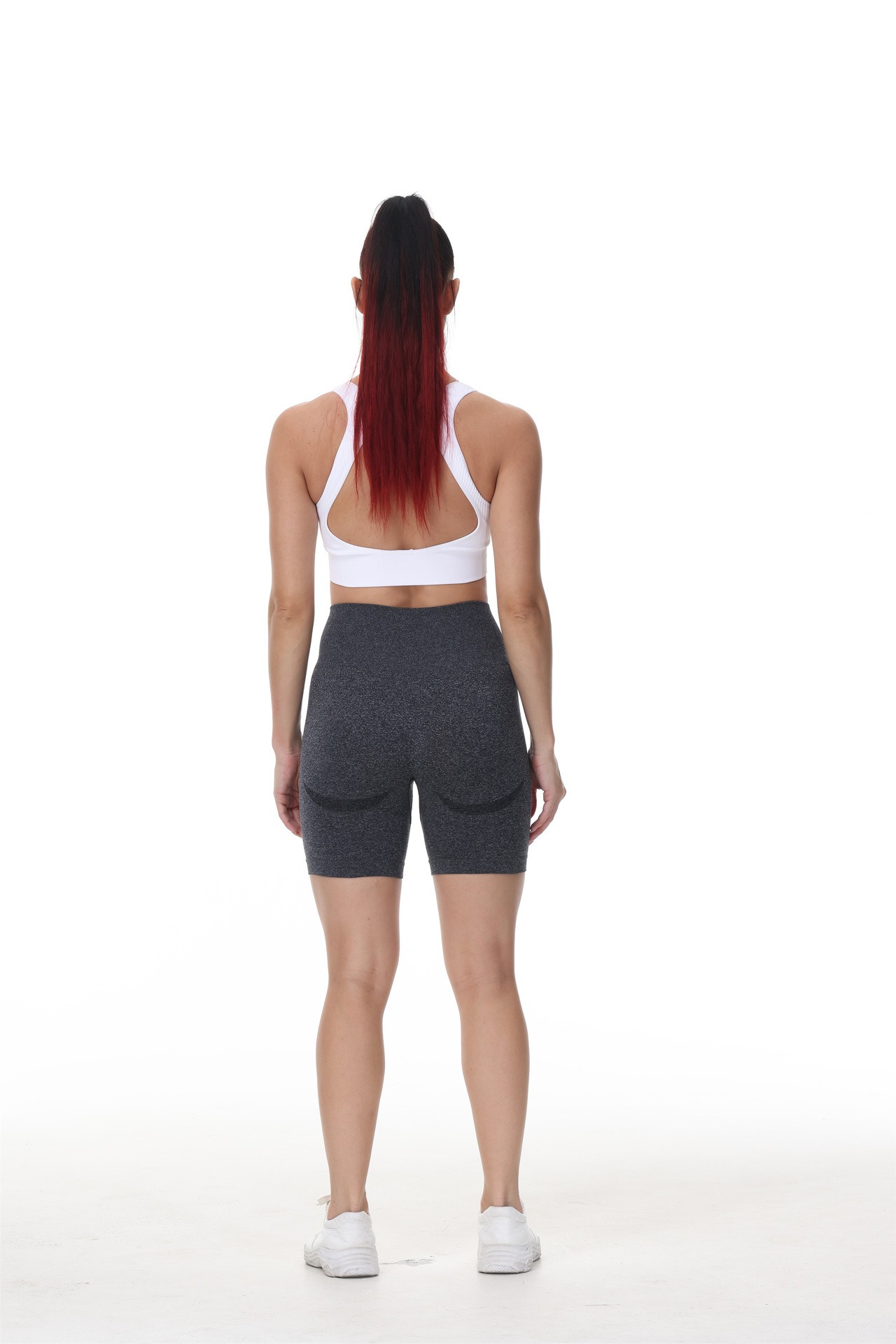 Yoga-Shorts Damen kurz – Sport-Shorts mit seitlichem Halbmond-Detail – Bild 8