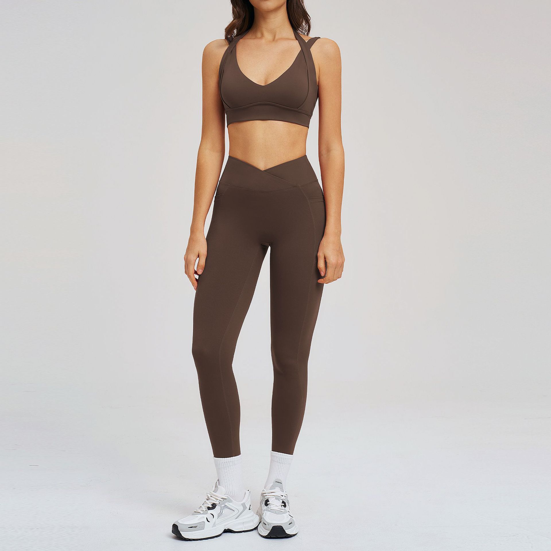 Yoga-Set Damen elegant – Set mit BH und schmaler Hose – Bild 3