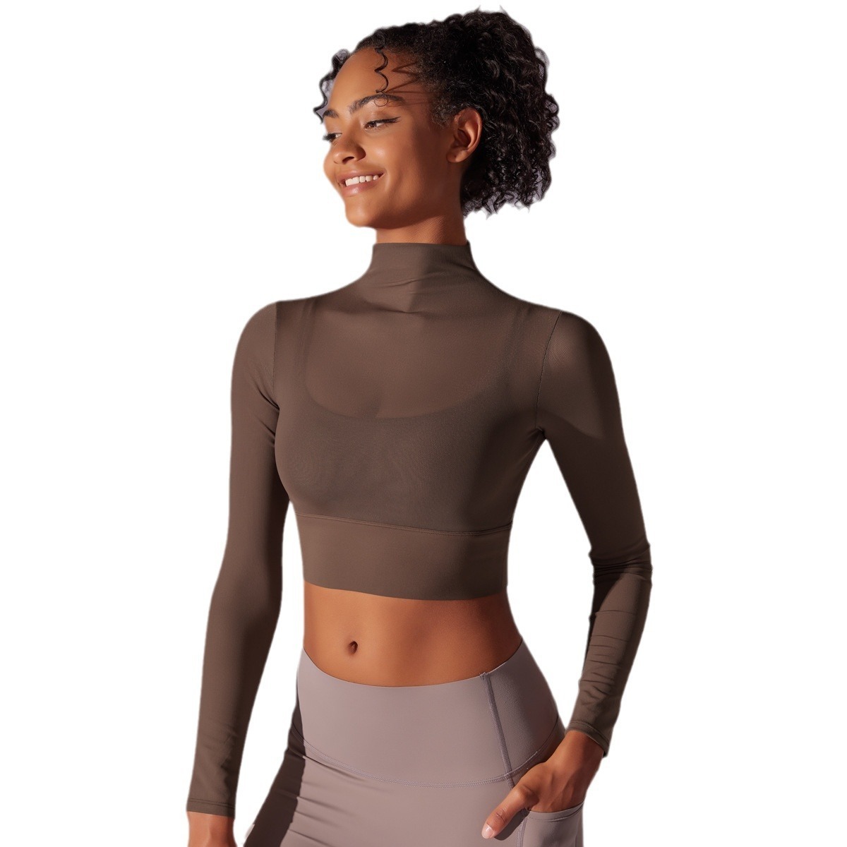 Sport-Top Damen langarm mit Mesh - schnell trocknendes Longsleeve – Bild 5
